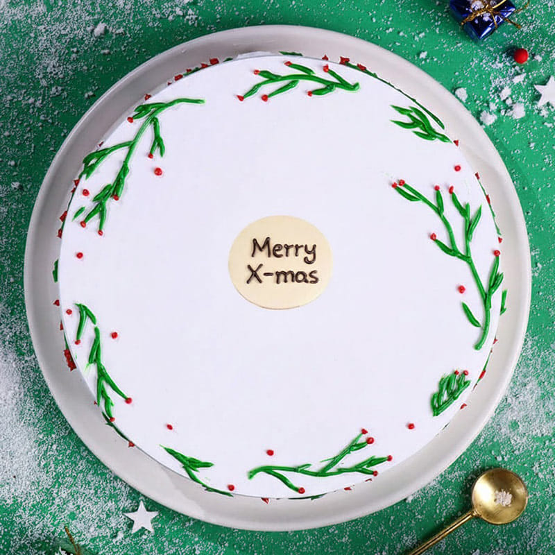 Merry Wishes Xmas Cake