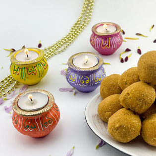 Mesmerising Matki Diyas N Besan Ladoo