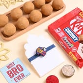 Messi Jersey Kids Rakhi N Sweet Treats Combo