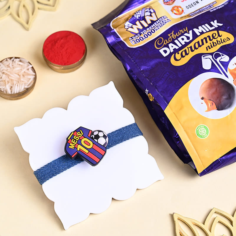 Messi Kids Rakhi With Chocolates