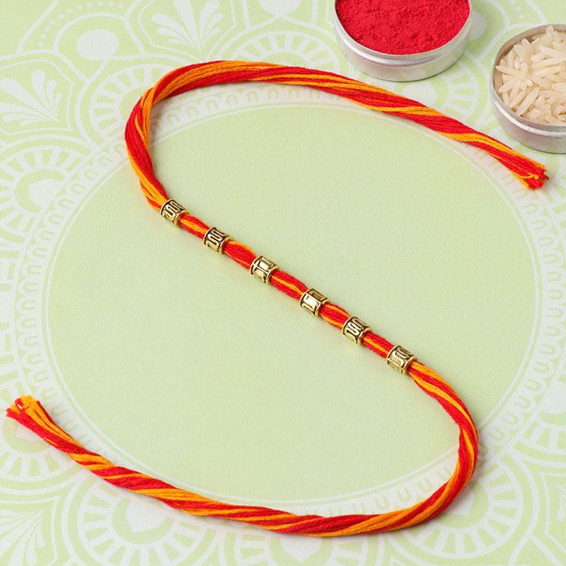 Metal Embellished Mauli Rakhi