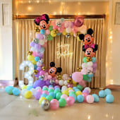 Mickey Minnie Birthday Balloon Decor