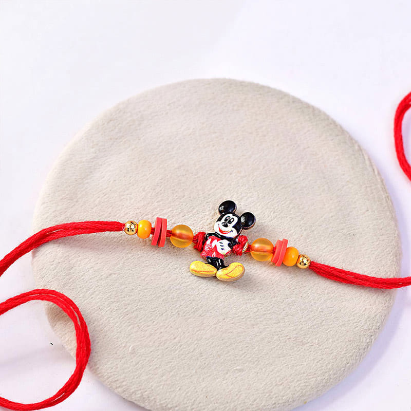 Mickey Mouse Kids Rakhi With Kisses Chocolates