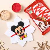 Mickey Mouse Rakhi With Kitkat Chocolate