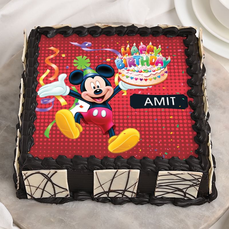 Mickey Mouse Birthday Poster Cake