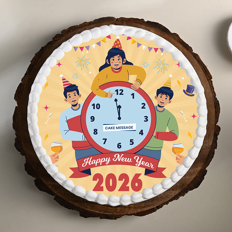 Midnight Clock New Year Cake