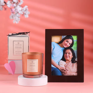 Mimosa Cardamom Candle N Frame Combo