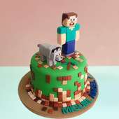 Minecraft Character Doggo Cake
