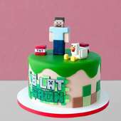 Minecraft Maniac Fondant Cake