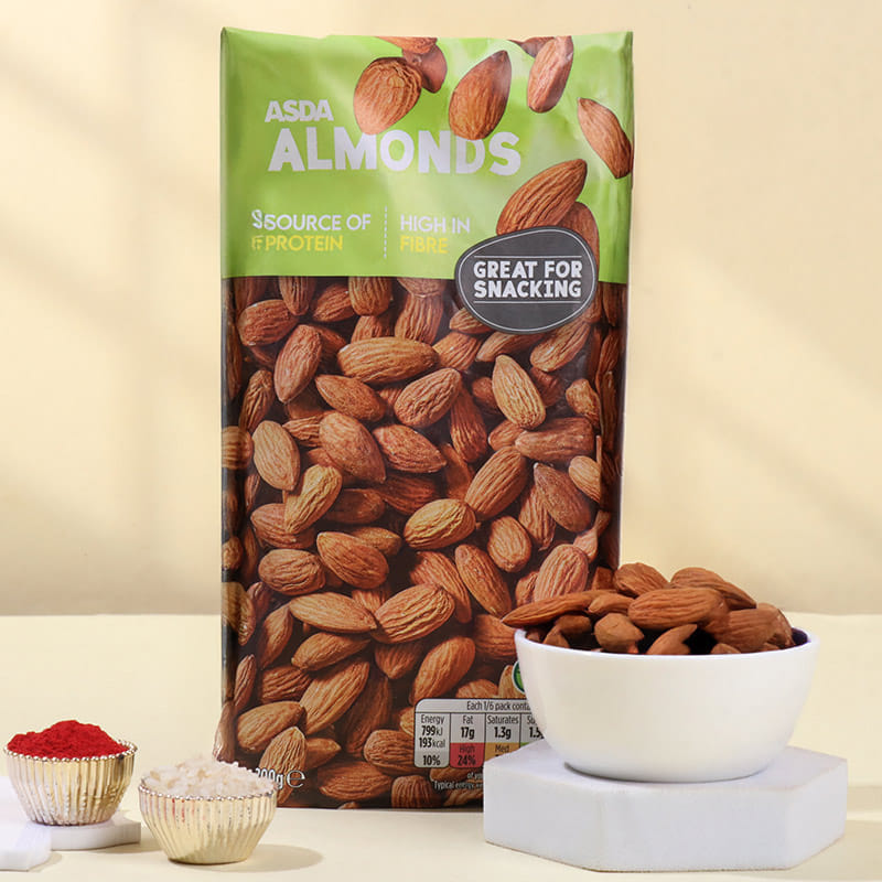Minimal Designer Rakhi With Almonds