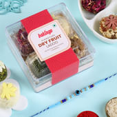 Minimal Evil Eye Rakhi With Dry Fruit Ladoo