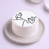 Minimalist Meme Culture Bento Cake