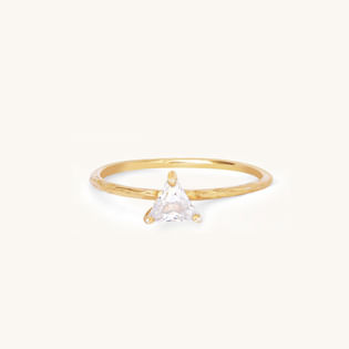 Minimalist Trillion Gold Plated Ring