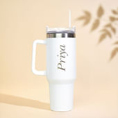 Minimalist White Personalised Tumbler
