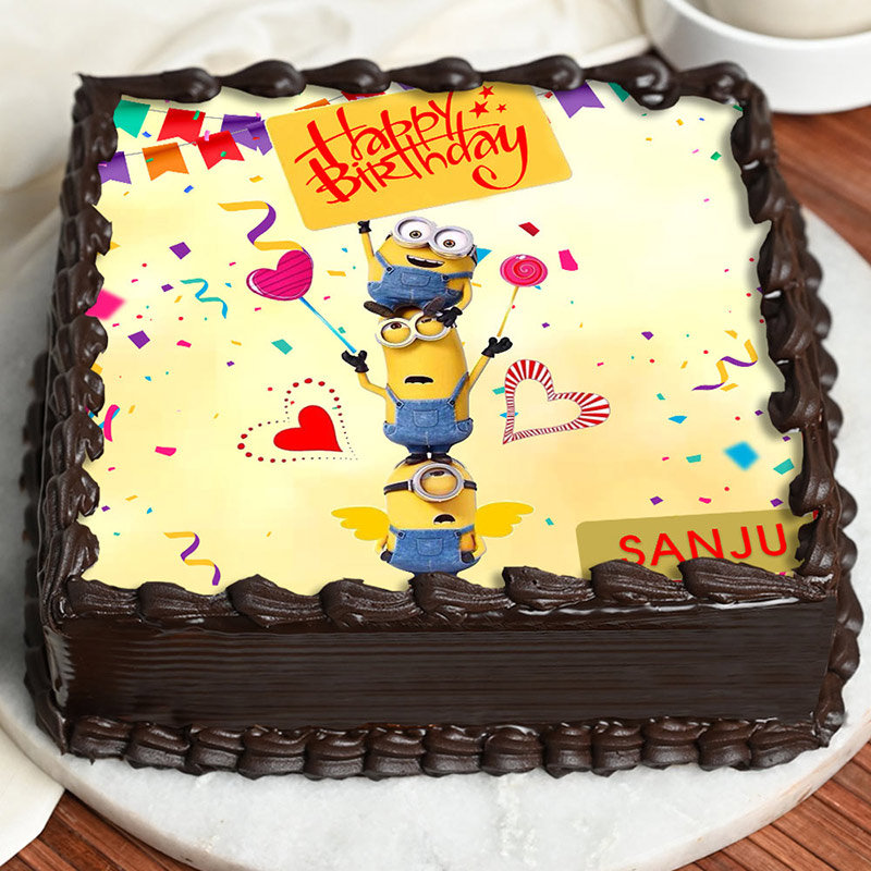 Minion Trio Birthday Poster Cake