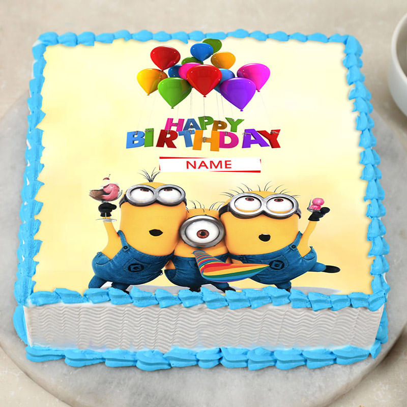 Kids Special Minion Photo Cake