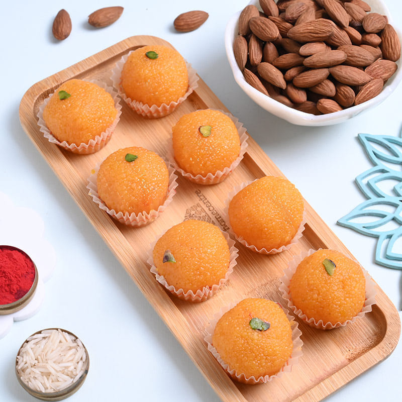 Mint Green Bhai Bhabhi Rakhis With Sweets N Nuts