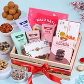 Mint Green Ganesha Rakhi With Sweet N Nutty Treats