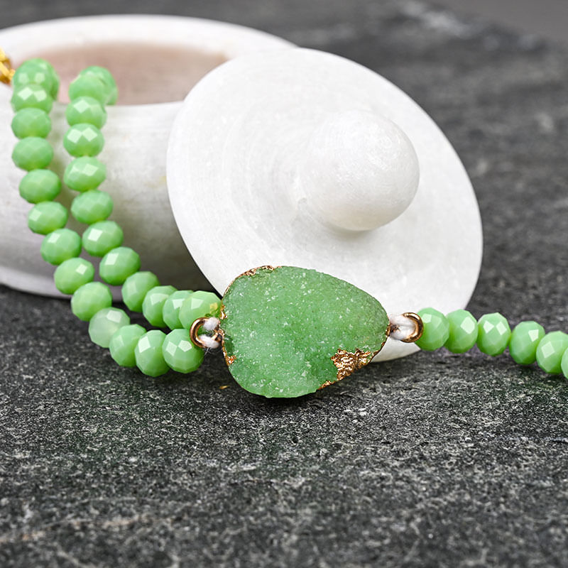 Mint Green Quartz Rakhi 