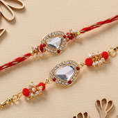 Traditional Mirror Rakhi For Couple