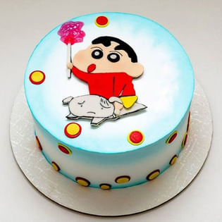 Mischievous Shinchan cream Cake