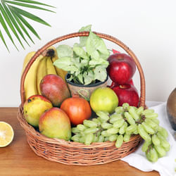 Mix Fruit & Plant Basket For Mother's Day