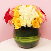 Mixed Color Roses For Your Love