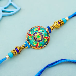 Mixed Hues Floral Rakhi