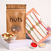 Mixed Nuts With Five Rakhis- Singapore