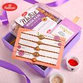 Mixed Nuts With Five Rakhis- UAE