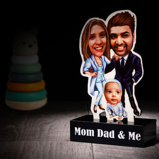 Mom Dad And Me Caricature