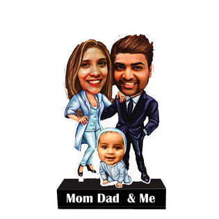 Mom Dad And Me Caricature