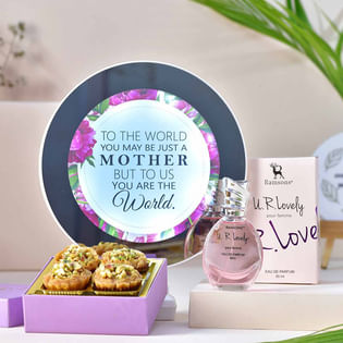 Mom Magic Mirror With Perfume And Baklawa Tart