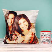 Personalised Mug and Cushion for Mom