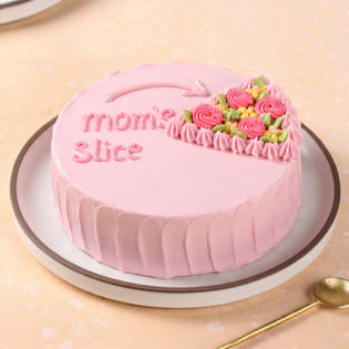 Moms Slice Floral Cake