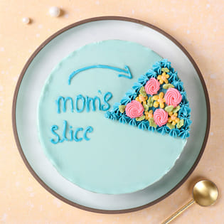 Moms Slice Floral Cake