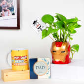 Money Plant In Iron Man Vase