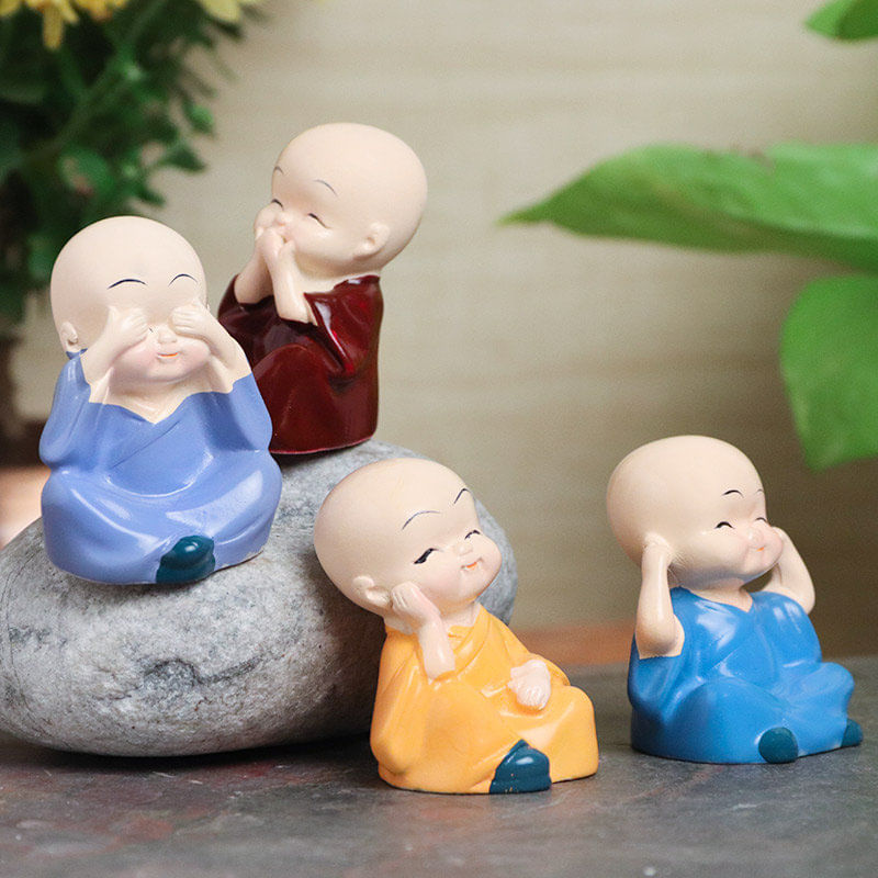 4 Set Of Monk Gift