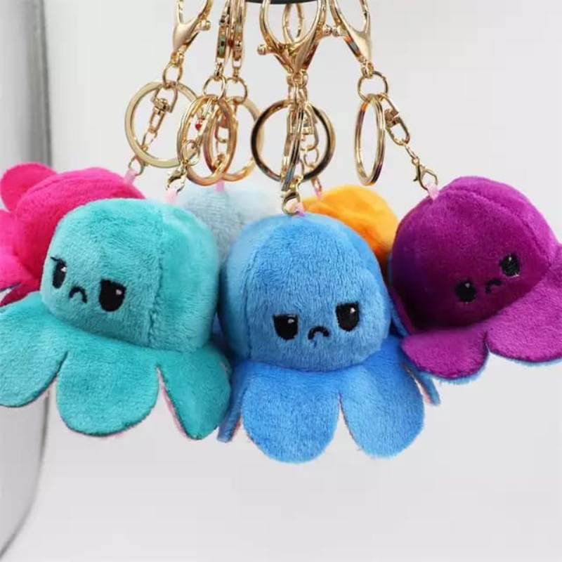 Moody Octopus Keychain
