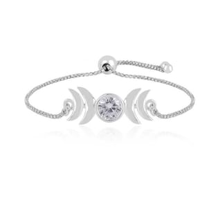Moon Charm Silver Bracelet