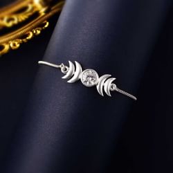 925 Sterling Silver Moon Charm Bracelet