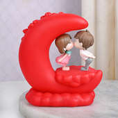 Valentines Day Special Moon Kiss Showpiece Gift