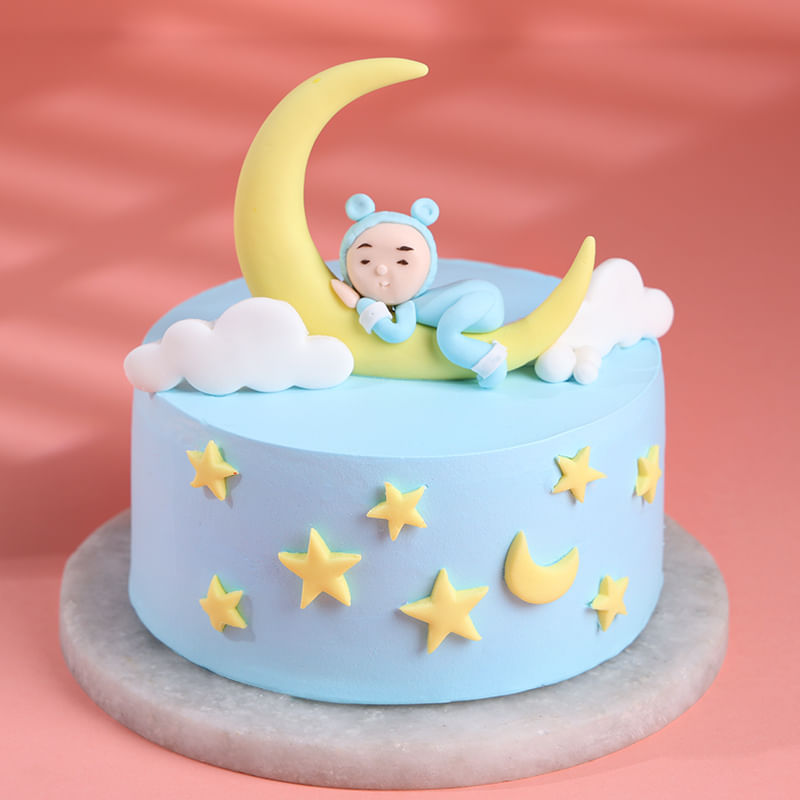 Moonlit Dreams Baby Shower Cake