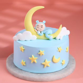 Moonlit Dreams Baby Shower Cake