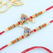 Mor Pankh Bhaiya Bhabhi Rakhi Set