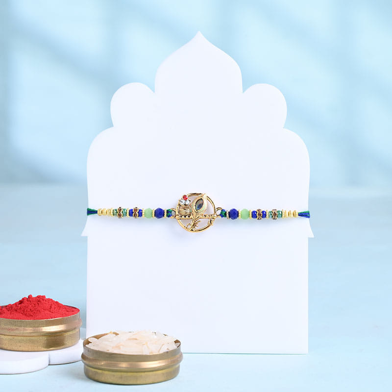 Mor Pankh Rakhi With Chocolates