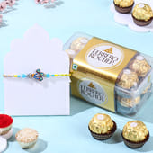 Mor Pankh Rakhi With Chocolates