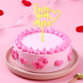 More Love Pink Swirl Chocolate Cake