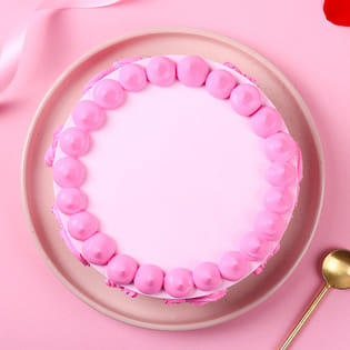 More Love Pink Swirl Chocolate Cake