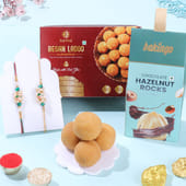 Morpankh Bhaiya Bhabhi Rakhi With Sweets N Chocolates